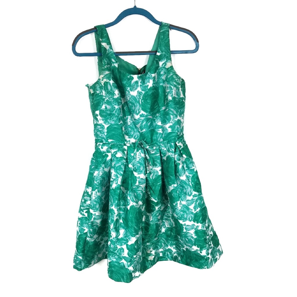 Vintage emerald green midi dress